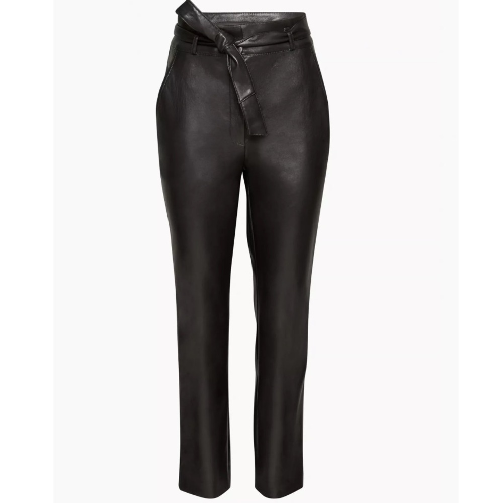 Babaton/aritzia leather belted pants